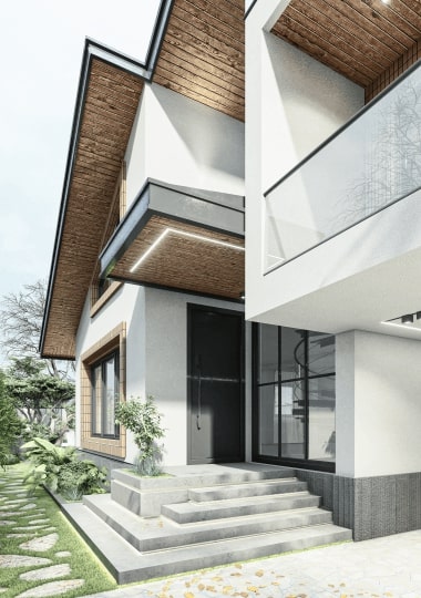 طراحی ویلای زاکله بر در لاهیجان