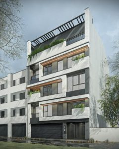 طراحی نمای آپارتمان دانش در لاهیجان - آقای حکیمی